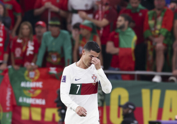 モロッコ戦の敗戦から一夜明けてポルトガルのC・ロナウドが今回のW杯が最後となることを明かした(写真・AP/アフロ）