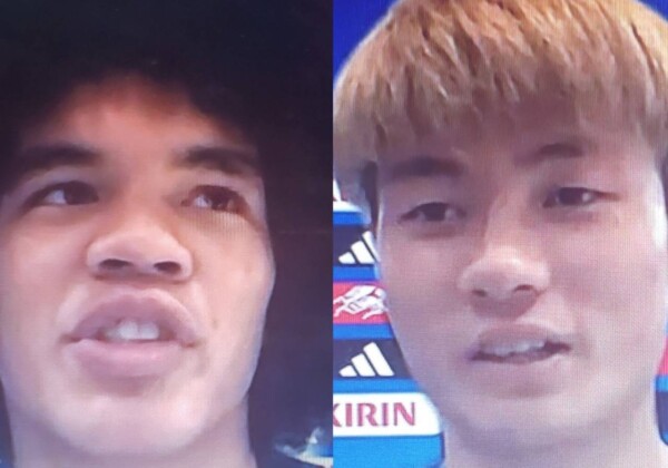 U-20W杯に挑む2人の海外組、FW福田師王（写真右）とDFチェイス・アンリ（写真左）が世界一奪取を誓った