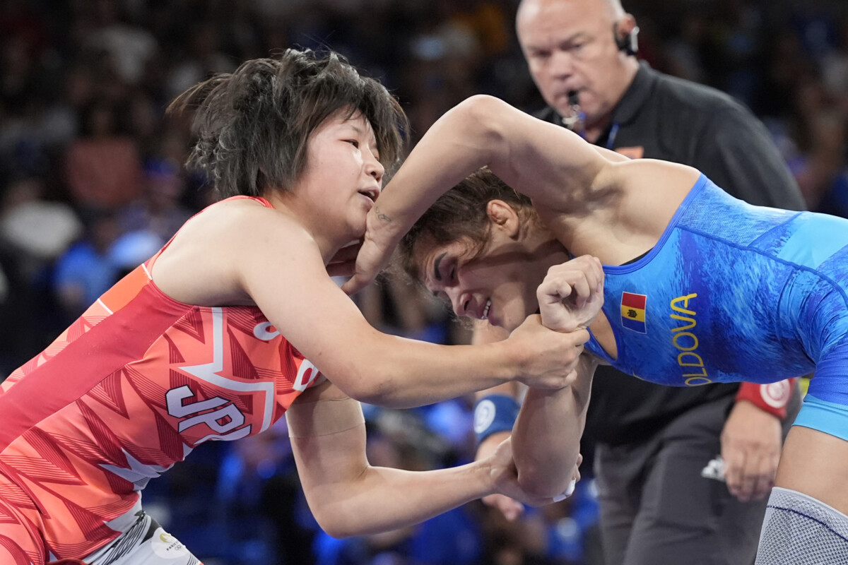 女子57キロ決勝で櫻井つぐみは圧勝で金メダルを獲得した（写真・AP/アフロ）