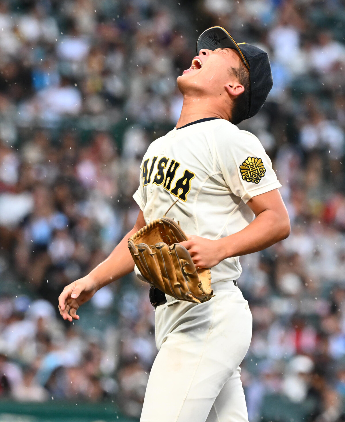 4試合で492球を投げた大社のエース馬庭は神村戦でついに力尽きた（写真・東京スポーツ/アフロ）