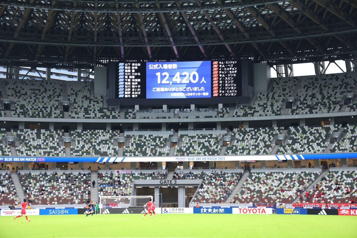 新生なでしこの初陣も国立に閑古鳥が鳴いた（ 写真：長田洋平/アフロスポーツ）