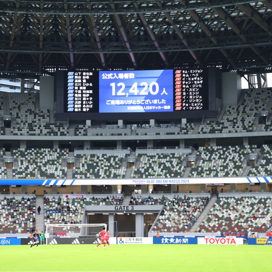 新生なでしこの初陣も国立に閑古鳥が鳴いた（ 写真：長田洋平/アフロスポーツ）