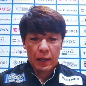 J1昇格プレーオフに向けてのオンライン会見に参加したV・ファーレン長崎の下平隆宏監督