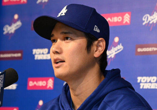 大谷翔平が全文英語でスピーチした（写真・ＡＰ/アフロ）