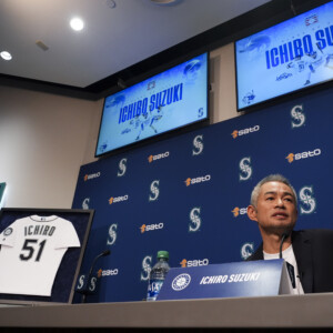 イチロー氏はシアトルで殿堂入り会見を開いた（写真・AP/アフロ）