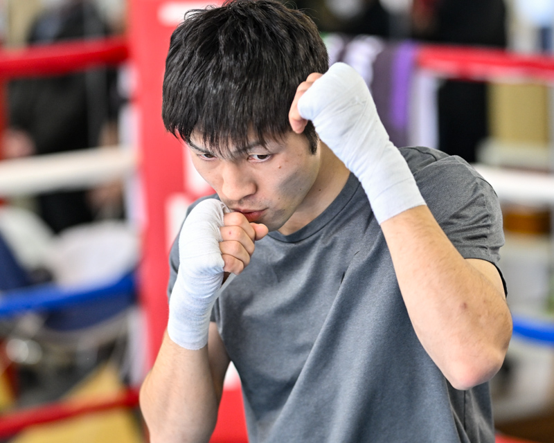 ＷＢＡ世界フライ級王者のユーリ阿久井が拳四朗との統一戦に向けて練習を公開（写真・山口裕朗）