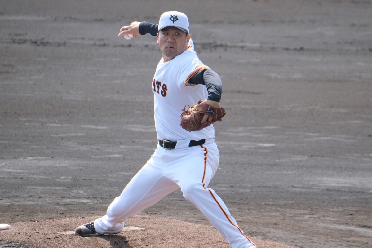 巨人に移籍した田中将大が初のライブBPで熟練の投球術を披露した（写真・黒田史夫）