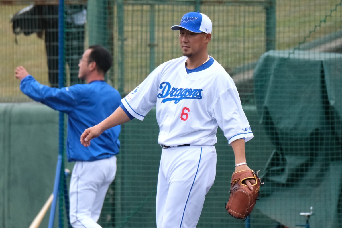 6日遅れでキャンプインした中日の中田翔が大減量に成功した（写真・黒田史夫）