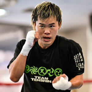 世界前哨戦を前に天心が武居由樹とのビッグマッチ、そして井上尚弥対中谷潤人のスーパーマッチについて言及した（写真・山口裕朗）
