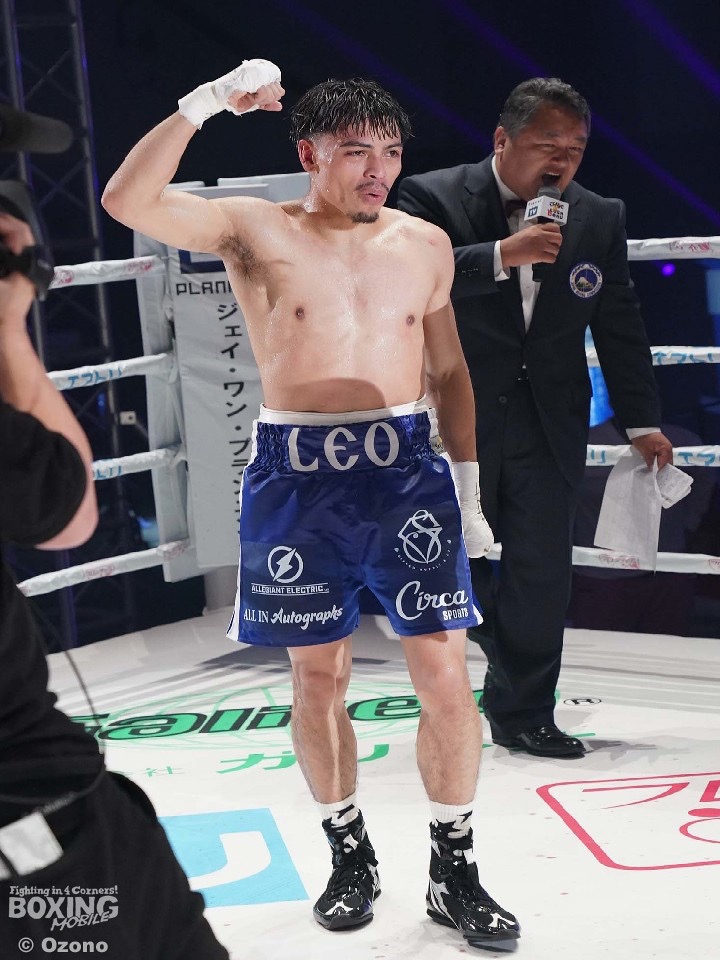 王者のレオが2-0判定で亀田和毅を退けて辛くも初防衛に成功(写真提供・ボクシングモバイル)