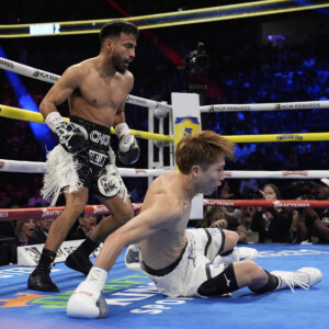 井上尚弥が米ラスベガス決戦でまさかのダウンを喫した（写真・ＡＰ/アフロ）