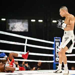 日本バンタム級王者の増田陸が世界ランカーをわずか87秒で沈めた（写真・山口裕朗）