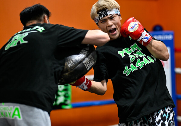 日本人初のウエルター級王者を狙う佐々木尽が公開練習（写真・山口裕朗）