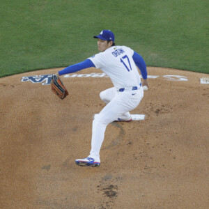 大谷翔平が1年10か月ぶりに「1番・投手」で先発出場し、1回だけだったが、最速は161．2キロをマーク（写真：ZUMA Press/アフロ）