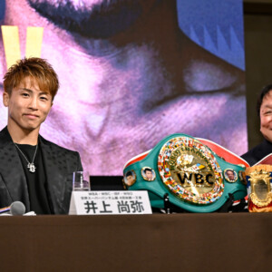 井上尚弥と大橋会長がフェザー級転向が先送りになった理由を明かす（写真・山口裕朗）