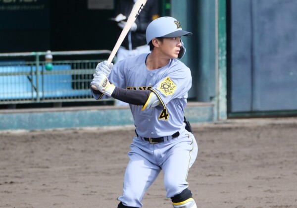 横浜DeNA戦にスタメン抜擢された阪神の熊谷が全打点を一人で叩き出す活躍（資料写真・黒田史夫）