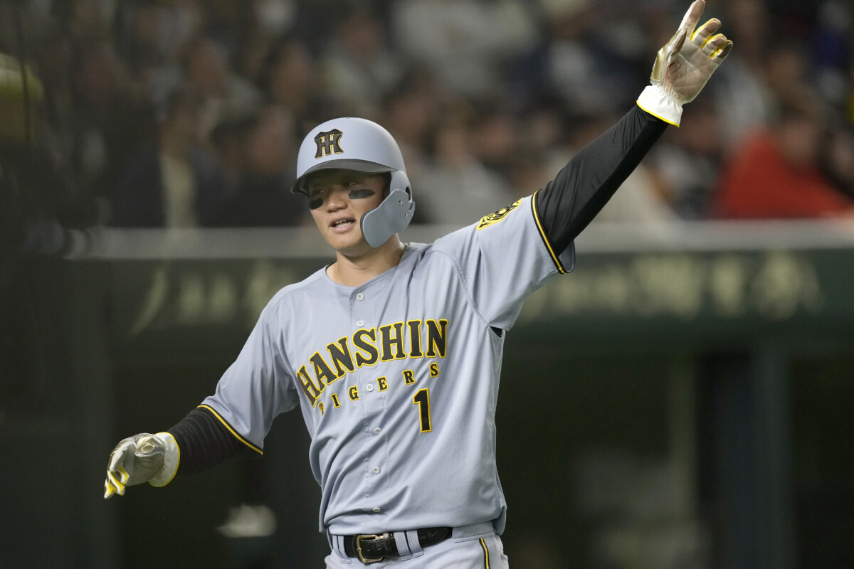 阪神が止まらない11連勝。勝ち越しの一打を放った森下翔太がヒーローインタビューに呼ばれた(資料写真・Imagn/ロイター/アフロ)
