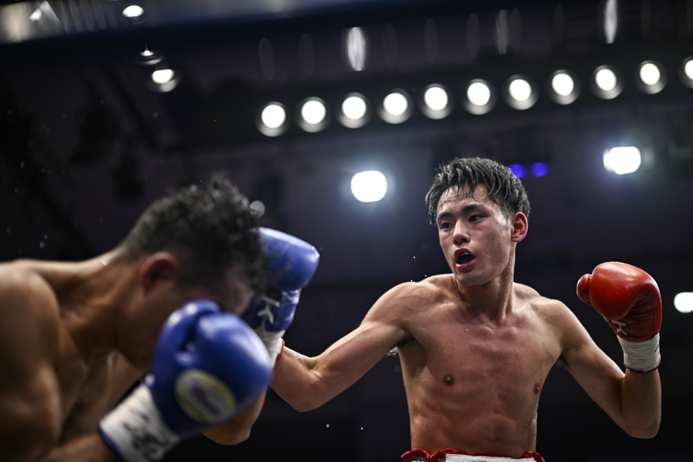 大橋ジムが誇る20歳の超ホープ、坂井優太が5試合連続ＫＯ勝利（写真・山口裕朗）