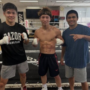 9.14名古屋決戦に向けて井上尚弥はかつて拳を交えたタパレスとフェザー級世界ランカーの中野と10回のロングスパー（写真・大橋ジム提供）