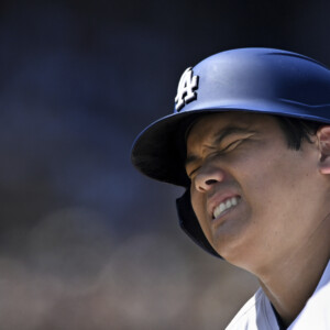 9回一死満塁から三振に倒れた大谷翔平をロバーツ監督が批判（写真・ＡＰ/アフロ）