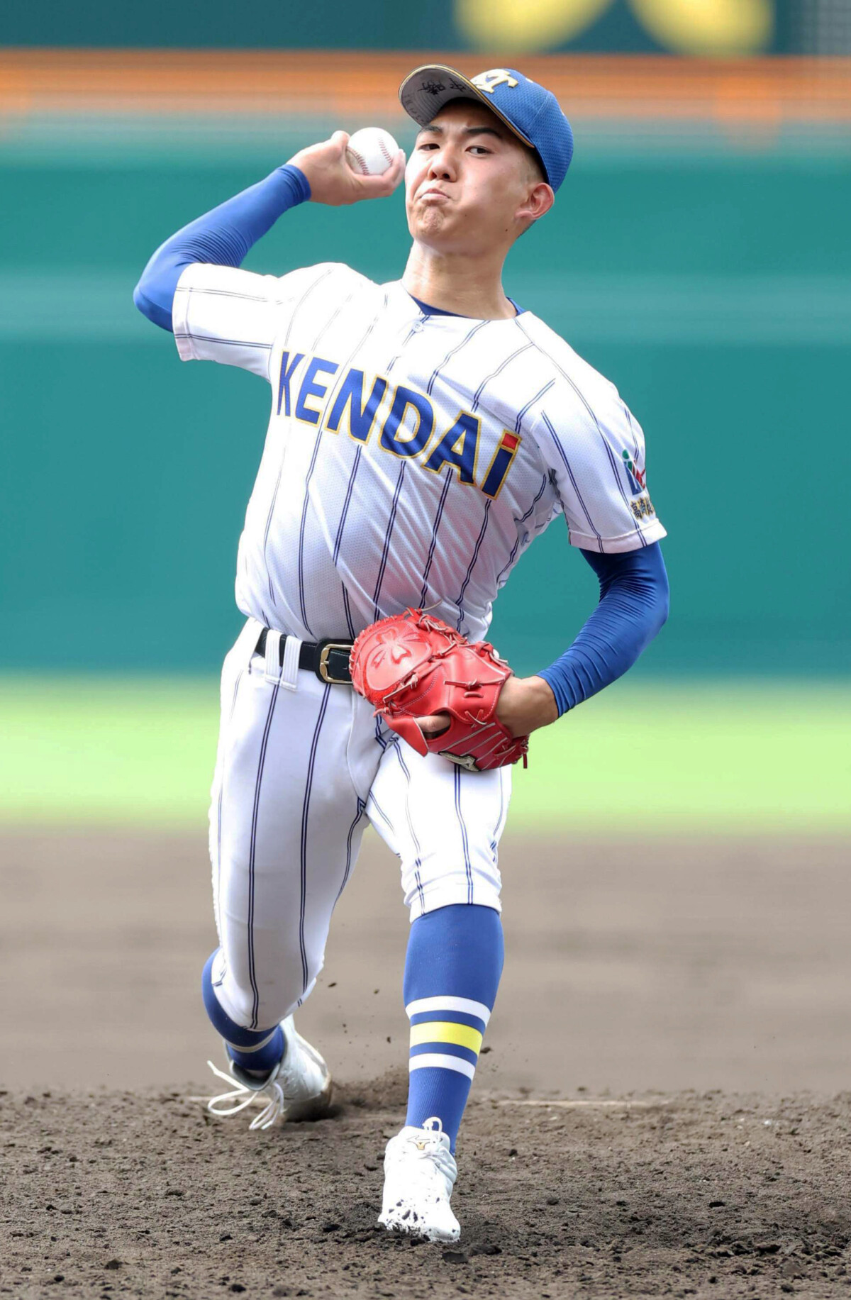 健大高崎の石垣元気が甲子園の歴代最速タイ記録となる155キロをマーク(写真・スポーツ報知/アフロ)