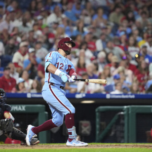 フィリーズのシュワバーが驚愕の1試合4発で大谷に4本差をつける（写真・ＡＰ/アフロ）