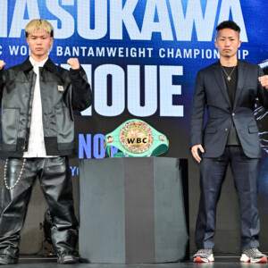 WBC世界バンタム級王座決定戦で那須川天心と井上拓真が激突（写真・山口裕朗）