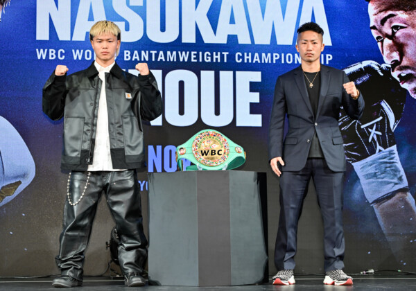 WBC世界バンタム級王座決定戦で那須川天心と井上拓真が激突（写真・山口裕朗）
