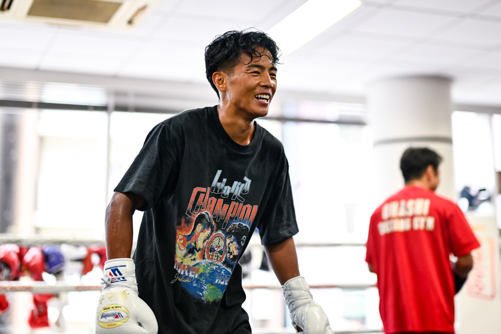 WBO王者の武居由樹が公開練習(写真・山口裕朗)