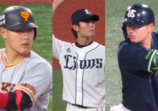 メジャーが今オフ狙うのは西武の今井達也（中）、ヤクルトの村上宗隆（右）、巨人の岡本和真（左）の3人だ