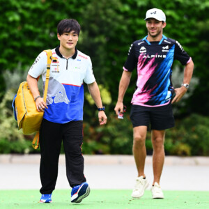 かつてコンビを組んだアルピーヌのガスリー（右）がチームに来季角田裕毅を獲得して欲しいと異例の要望（写真・Getty Images / Red Bull Content Pool)