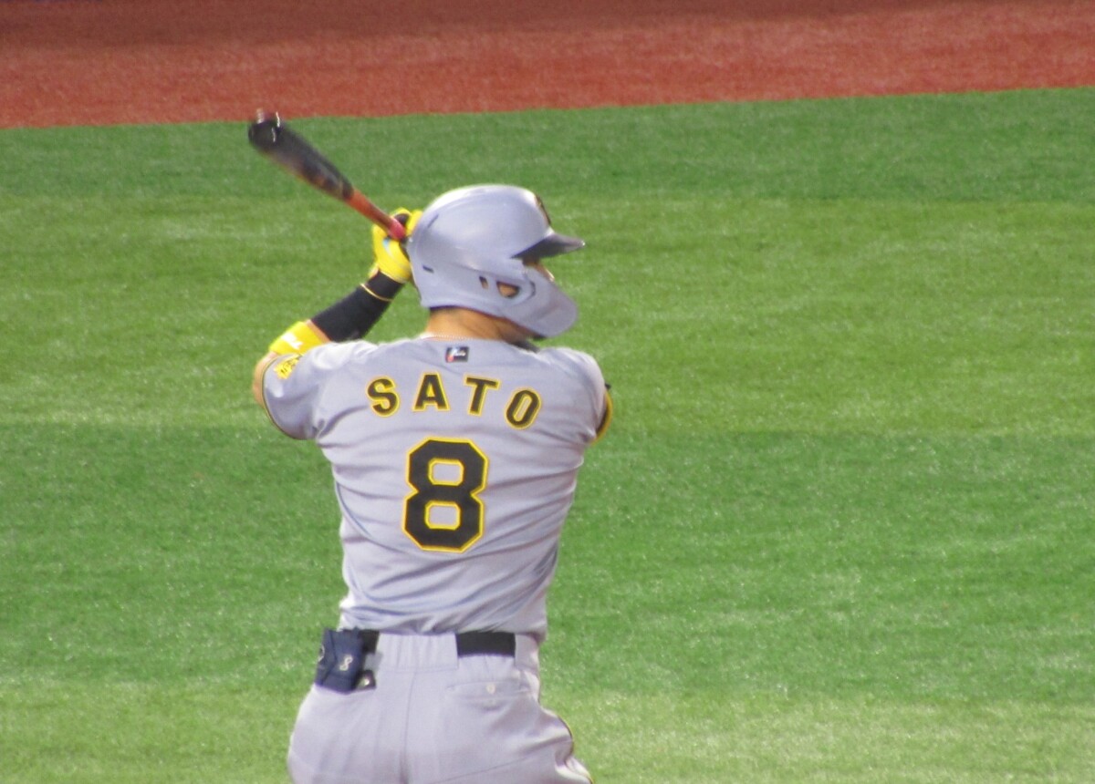 日本シリーズ第1戦の決勝打は4番の佐藤輝明。カウント3-0からのチェンジアップだった