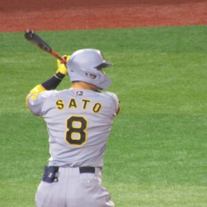 日本シリーズ第1戦の決勝打は4番の佐藤輝明。カウント3-0からのチェンジアップだった