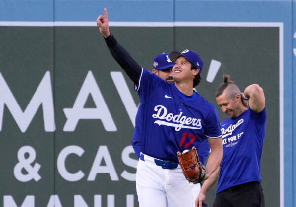 大谷翔平がポストシーズンでの不振脱出に異例の屋外フリー打撃を行った’（写真・ＡＰ/アフロ）