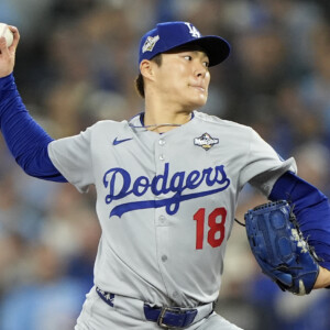 山本由伸がワールドシリーズ第2戦で1失点完投勝利(写真:Imagn/ロイター/アフロ)