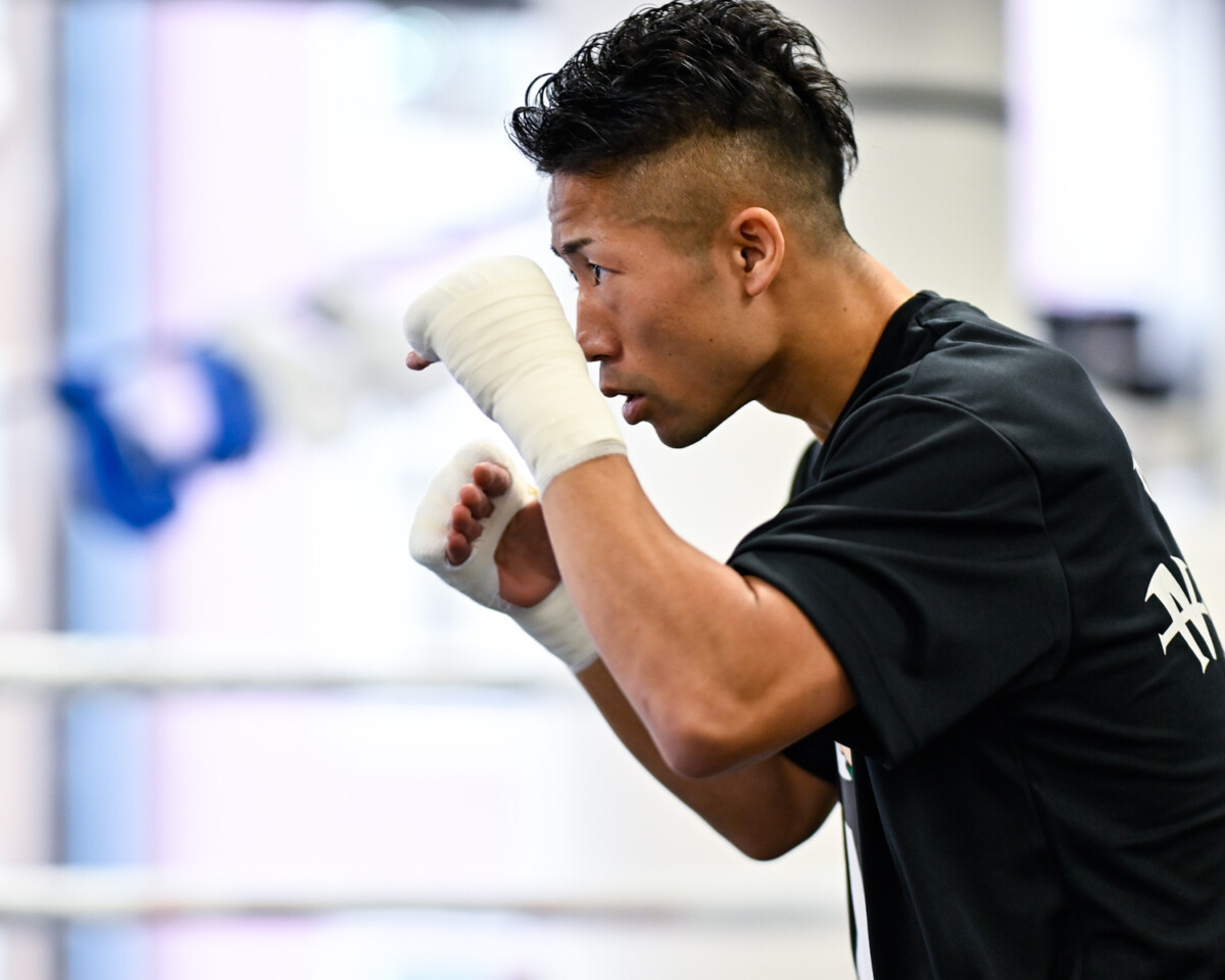 12年目の覚醒？井上拓真が公開練習で見違える姿を披露した（写真・山口裕朗）