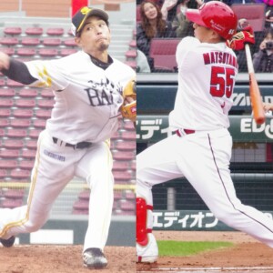 元広島の松山竜平と元ソフトバンクの又吉克樹の投打の最年長コンビがアピールしたかったものとは？