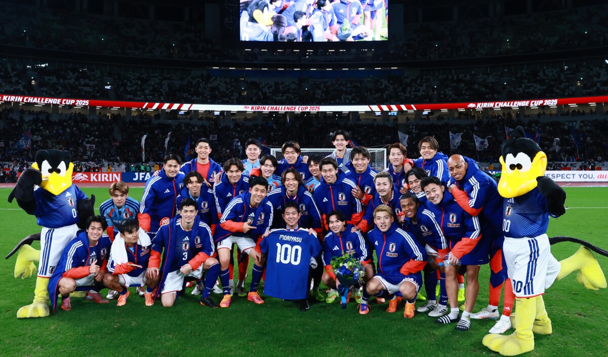 森保監督が記念すべき代表指揮100試合目を白星で飾った（写真提供・日本サッカー協会）