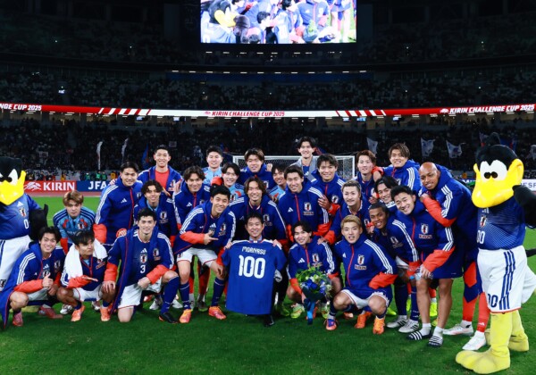 森保監督が記念すべき代表指揮100試合目を白星で飾った（写真提供・日本サッカー協会）