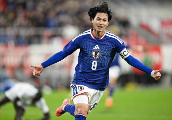 南野がガーナ戦で先制ゴールを決めた（写真：松尾/アフロスポーツ）