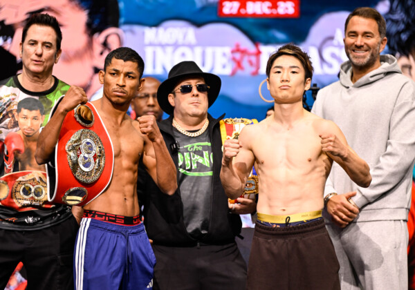 セレモニー計量では王者のガルシアは元気だったが…（写真・山口裕朗）