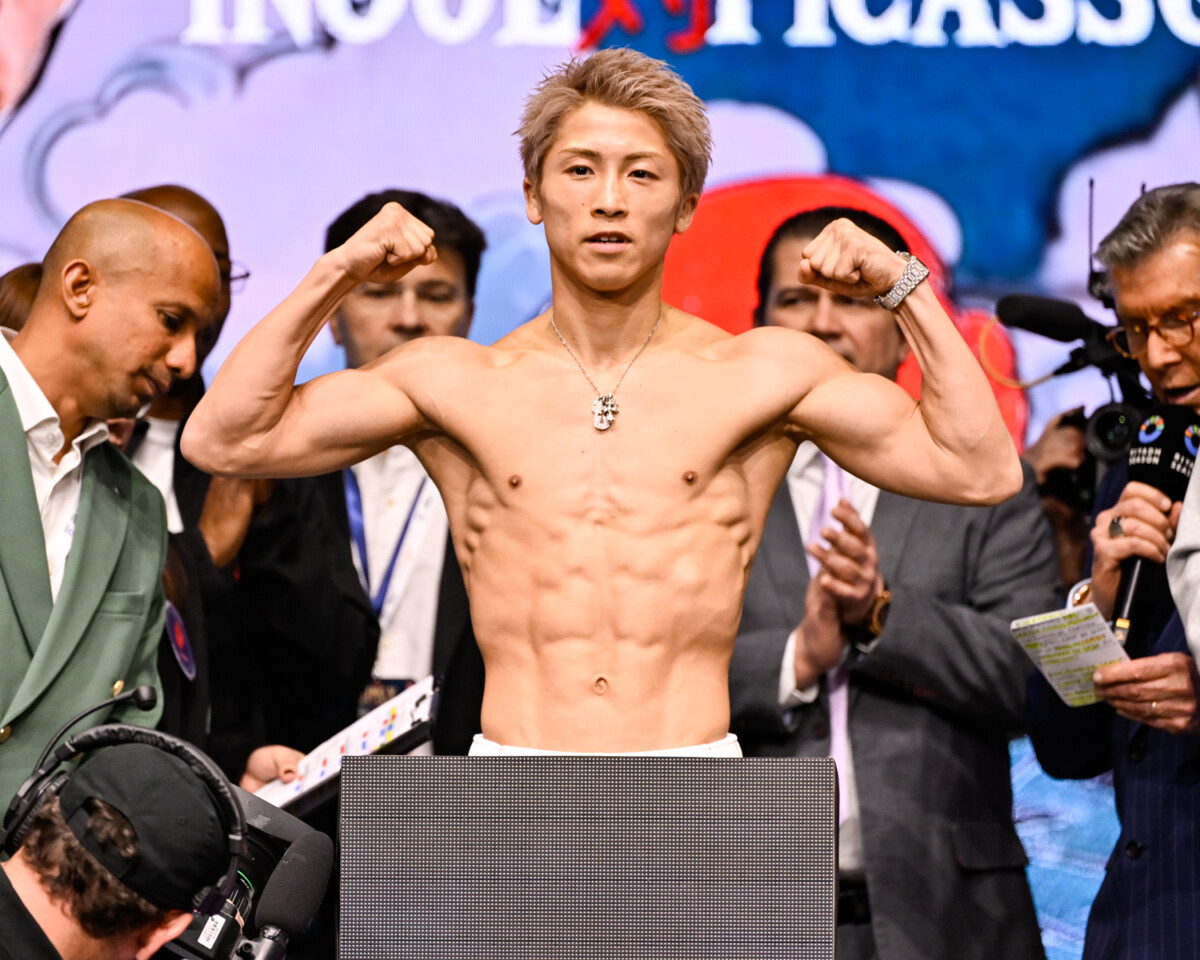 井上尚弥がバキバキの肉体を披露した（写真・山口裕朗）