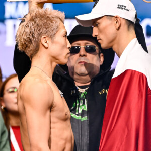 井上尚弥とピカソが異例のフェイスオフ（写真・山口裕朗）