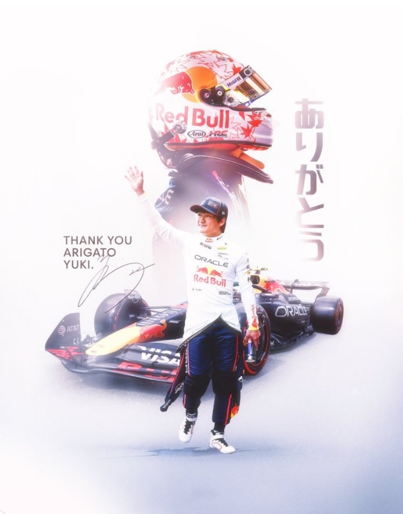 レッドブル公式Ｘが感謝を伝えた（Oracle Red Bull Racingより）