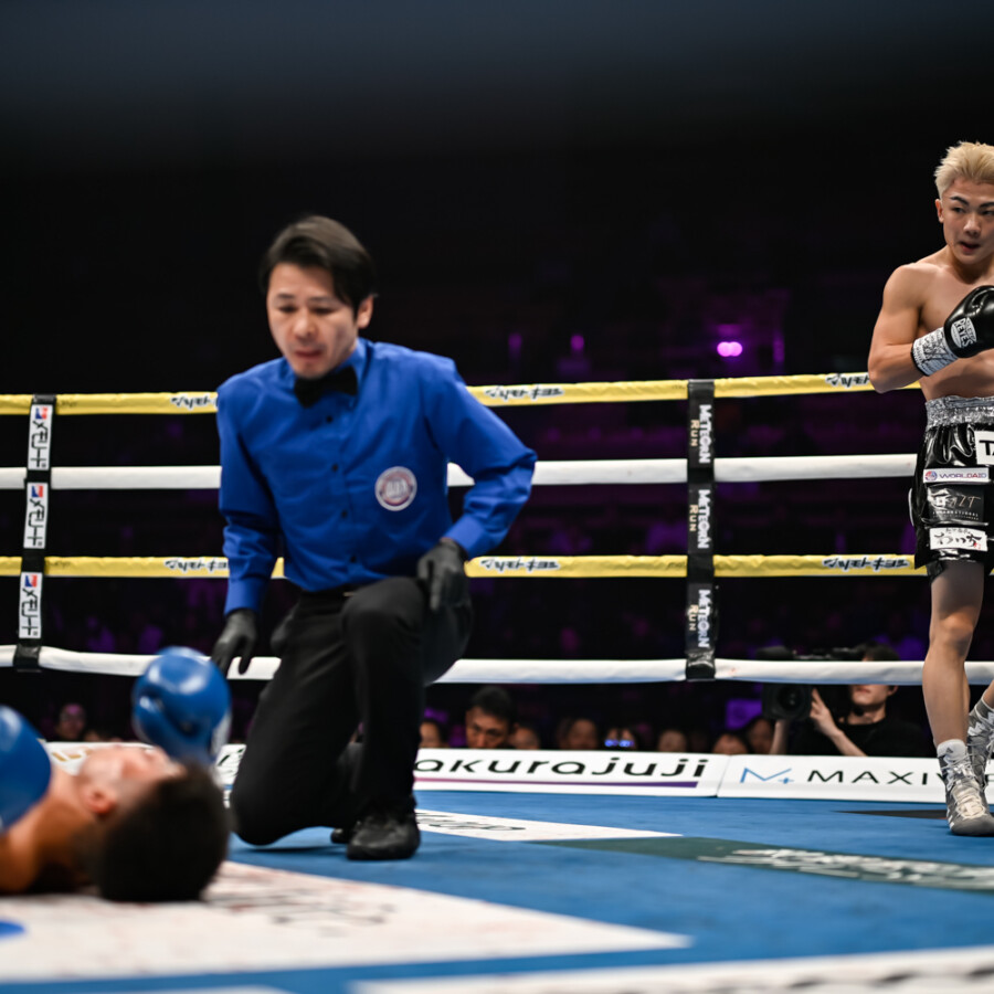 吉良大弥が衝撃のワンパンＫＯでＷＢＡ世界挑戦者決定戦を制す（写真・山口裕朗）