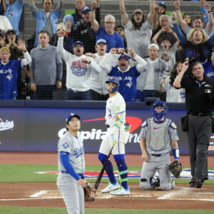 ビシェットは昨季のワールドシリーズ第7戦で大谷翔平から先制3ランを放ち引導を渡した（写真：Imagn/ロイター/アフロ）