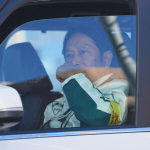 伴走車から声かけする青学大の原監督。黄金期を作りあげた（写真・アフロ）