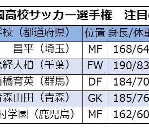 高校サッカー注目の逸材5人
