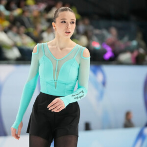 今年2月に国内大会で復帰した際のワリエワ。2030年のフランス・アルプス五輪を狙っている（写真・AP/アフロ）