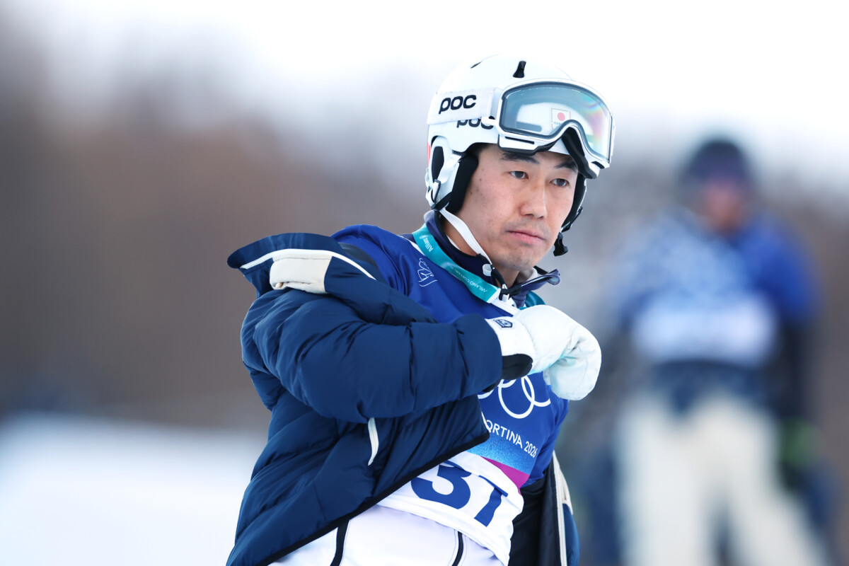 スノボ男子パラレル大回転予選でボードから禁止のフッ素陽性反応が出て失格となった斯波正樹（写真-森田直樹/アフロスポーツ）